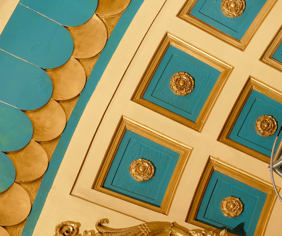 Gilded plasterwork detail from Liverpool Royal Court
