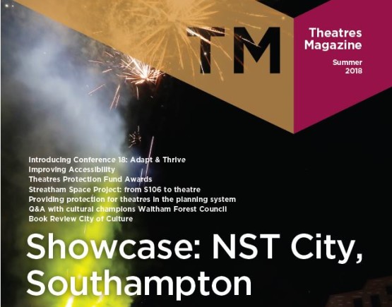 The front cover of Summer TM 2018, published by the Theatres Trust, and a membership benefit for Friends and Corporate Supporters.