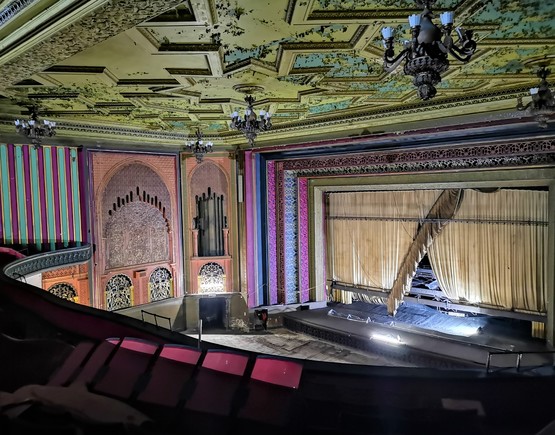 Auditorium of Walthamstow Granada with its intricate plasterwork