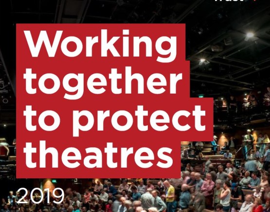 A crop of the front cover of our supporters document, Working together to protect theatres.