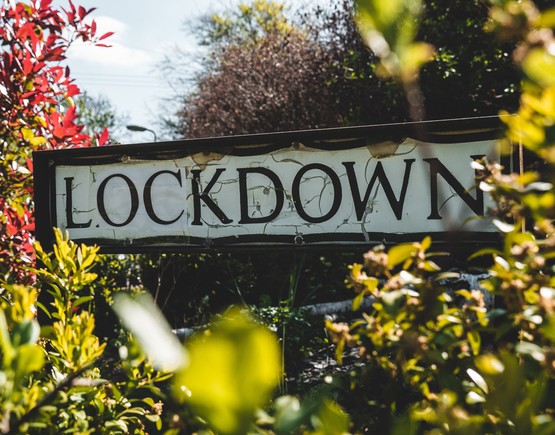 Street sign with the word Lockdown on.