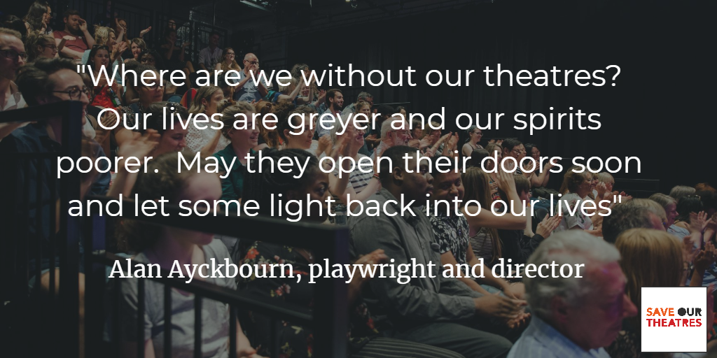 Crowdfunder Alan Ayckbourn quote
