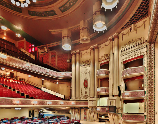 Auditorium of Streatham Hill Theatre in bingo use.