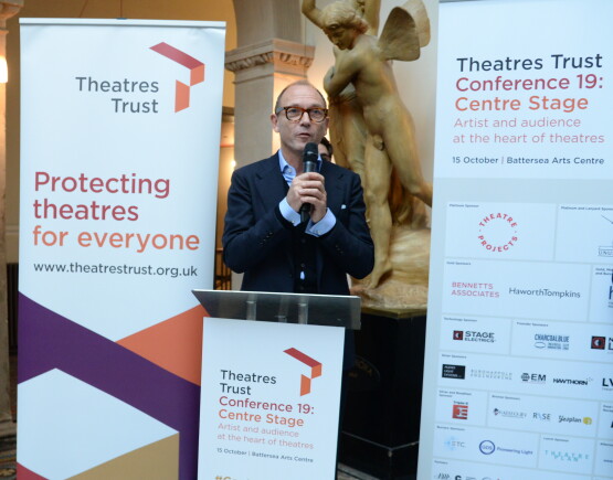 Theatres Trust Chair Tim Eyles speaking at Conference 19 reception