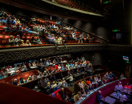 Audience in the auditorium of Liverpool's Royal Court Theatre