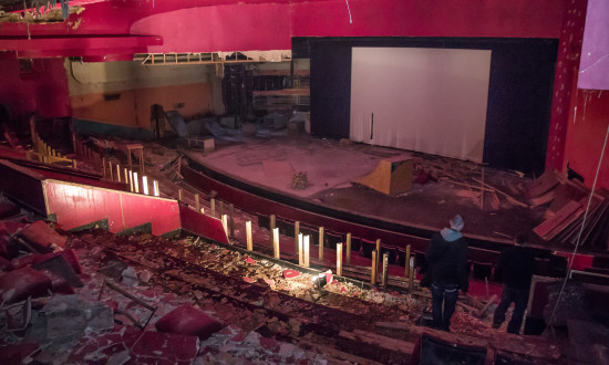 Dilapidated auditorium of King's Kirkcaldy.