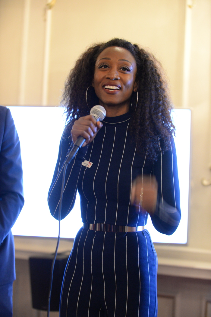 Beverley Knight speaking at fundraiser