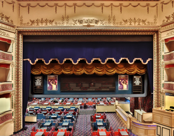 Streatham Hill Theatre auditorium, front on pros