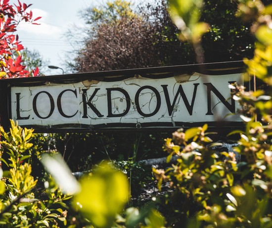 Street sign with the word Lockdown on.
