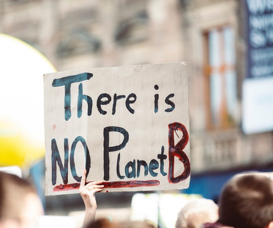 There is No Planet B written on a placard at a protest