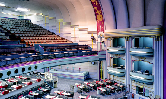 Auditorium of the Southport Garrick in bingo use.