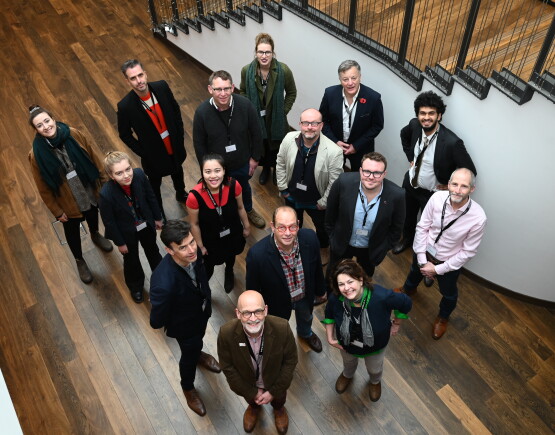 Bursary recipients and sponsors at a Theatres Trust conference.