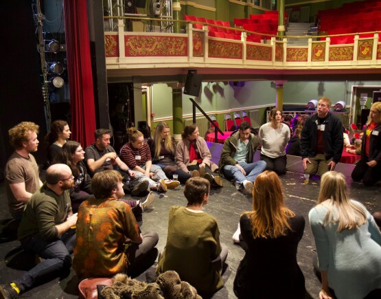 Workshop on stage at The Y Theatre in Leicester