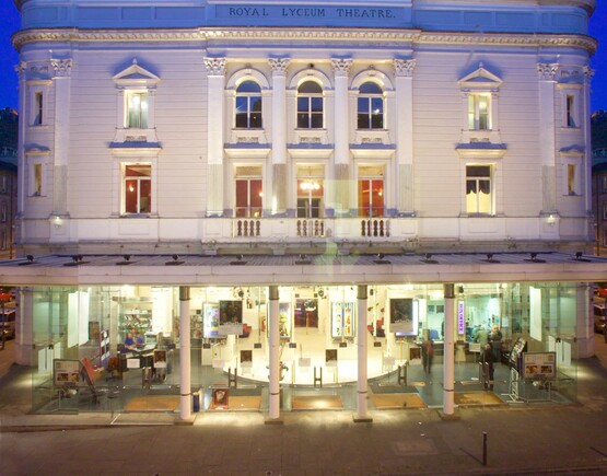 Exterior of Royal Lyceum Theatre at night