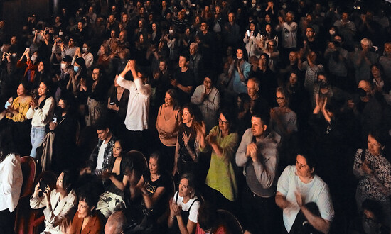 Audience in a historic theatre auditorium