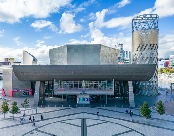 Exterior of The Lowry, a modern arts centre