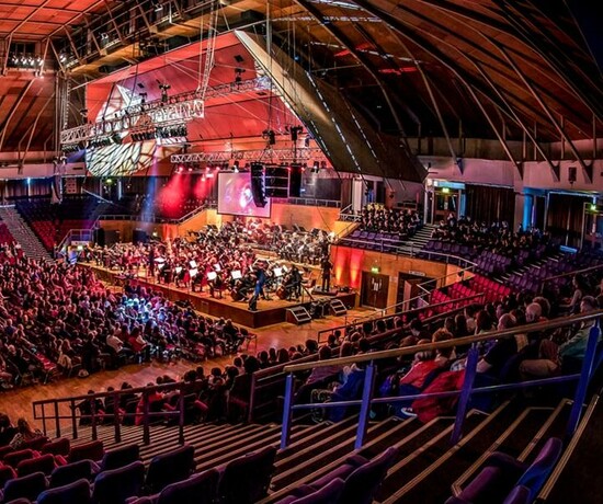 Grand Hall at Preston Guild Hall with a full audience