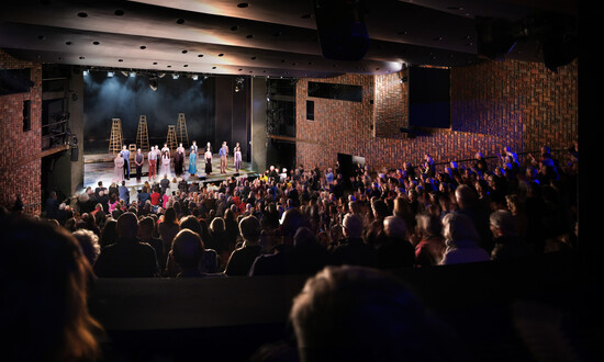 Curtain call in Theatr Clwyd's Theatr Moondance