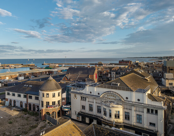 Aerial view of the Marina Theatre